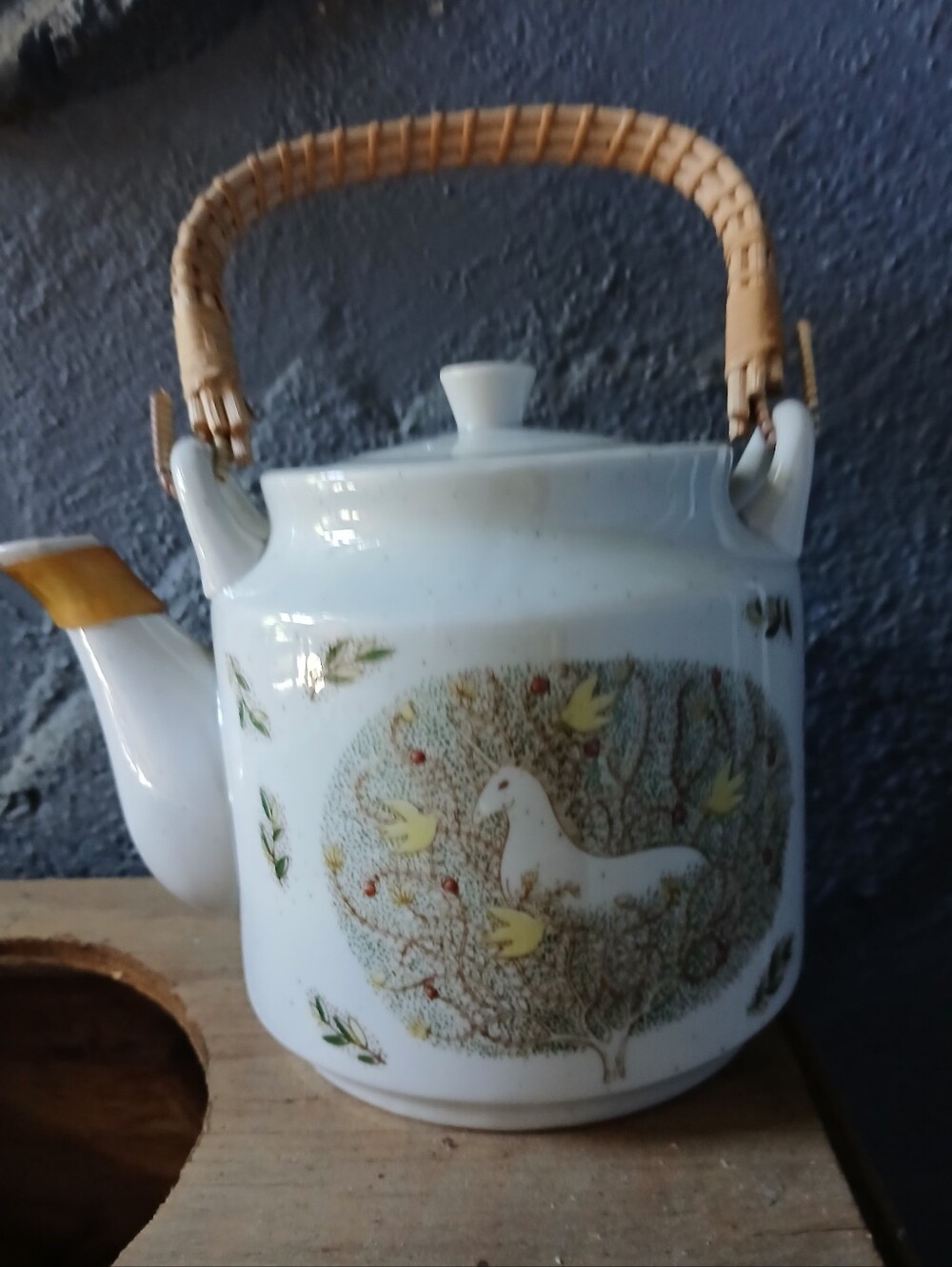 Vintage Unicorn Otagiri Teapot Handpainted Rare